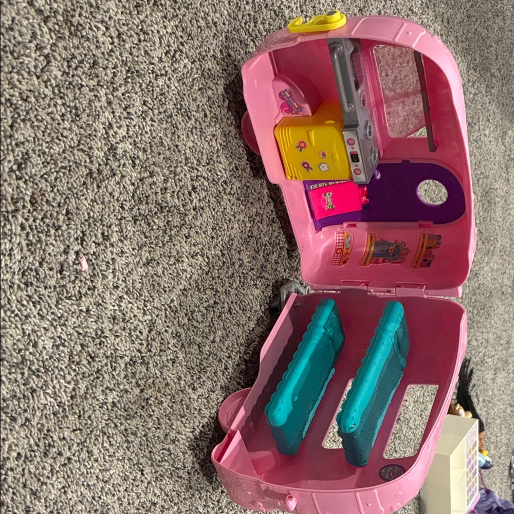 Pink and Blue Kids Toy Camper